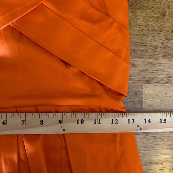 B Darlin Orange Flower One Strap Bodycon Formal Mini Dress Size 5/6 - Picture 11 of 12